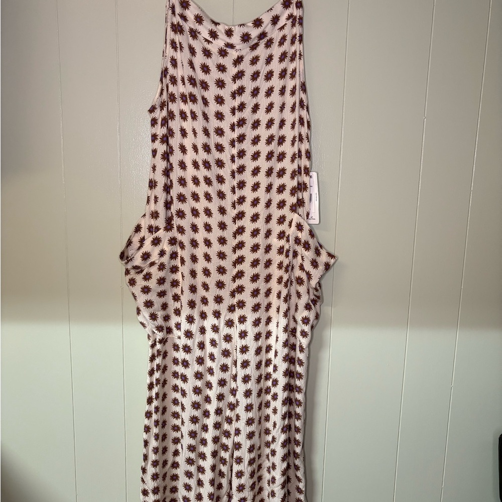 Rip Curl Cream and Purple Floral Jumpsuit - Picture 4 of 5